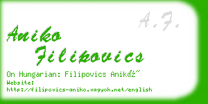 aniko filipovics business card